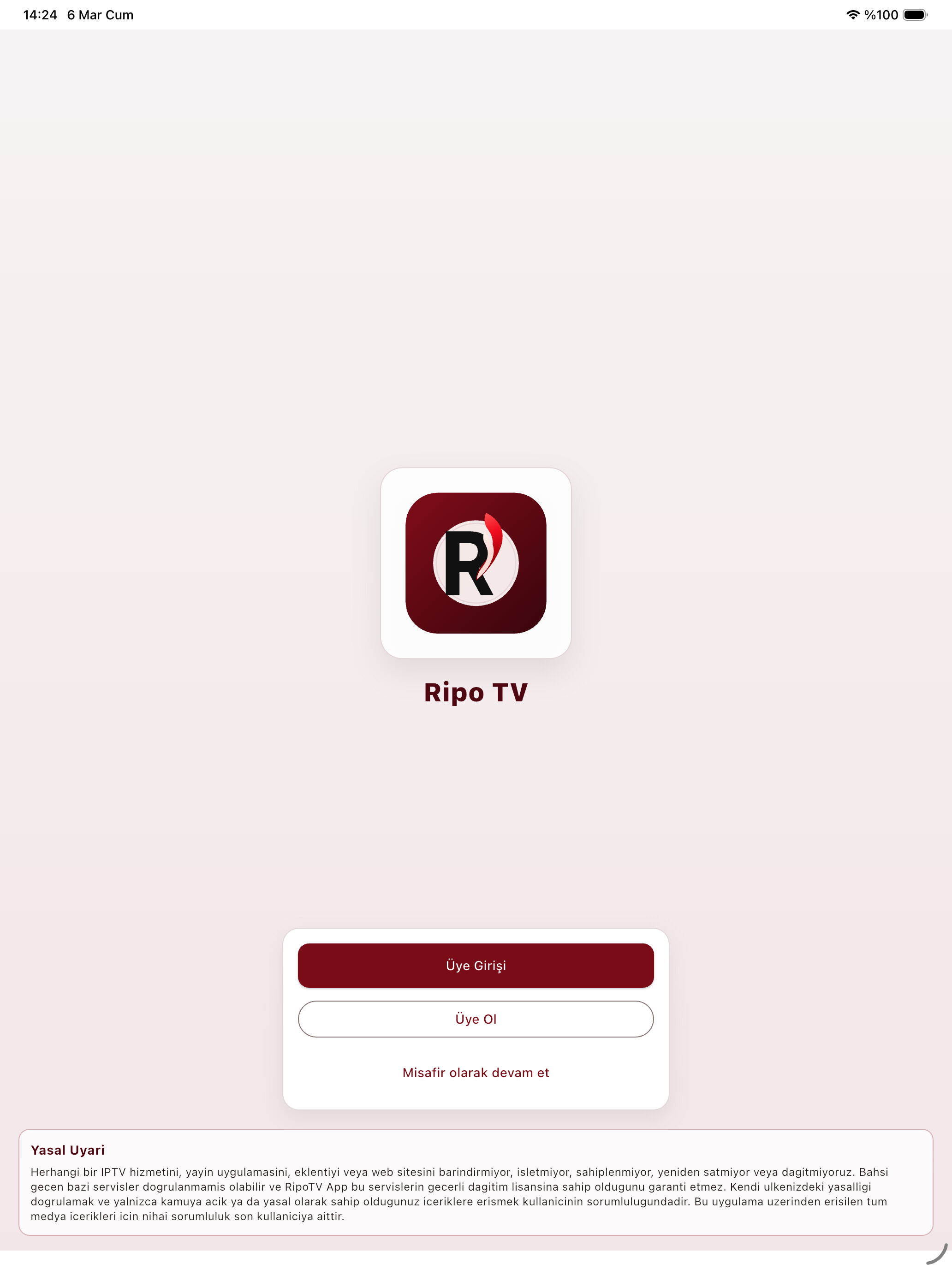 Ripo TV — iPad