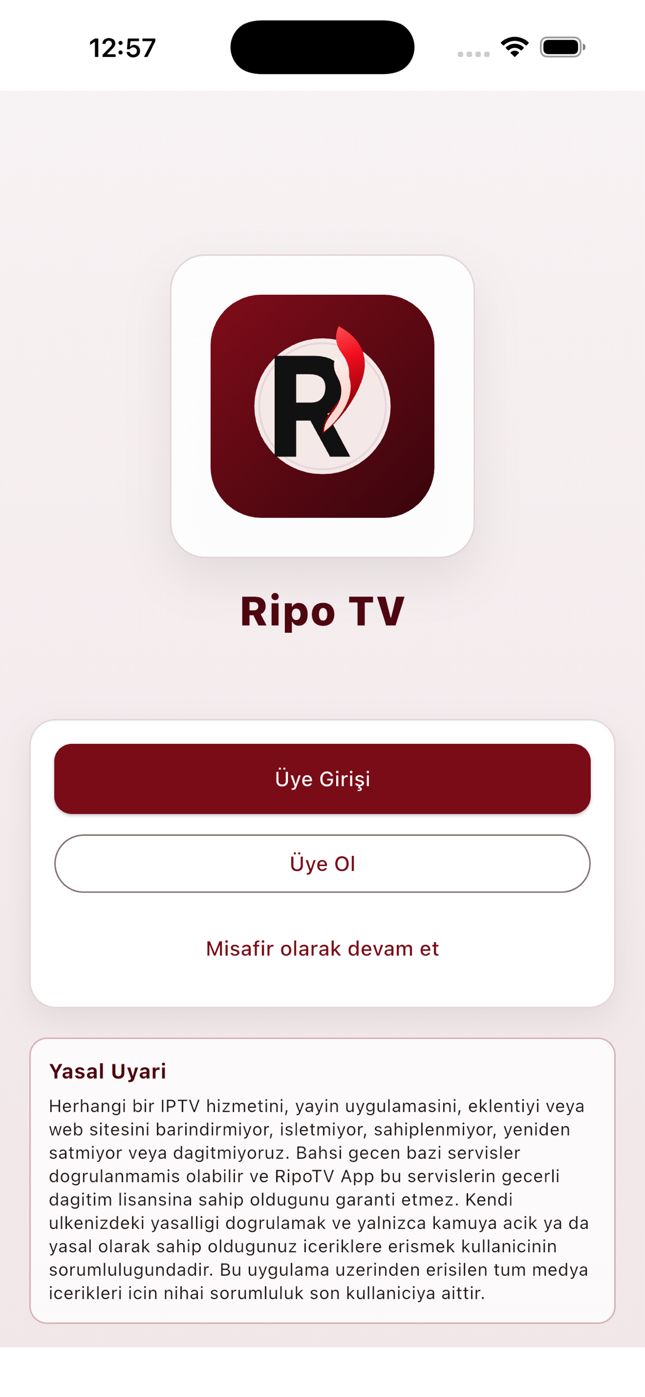Ripo TV — iPhone